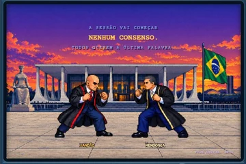 Supremo Tribunal Fighter: crise no STF vira jogo de luta que parodia o estilo Street Fighter
