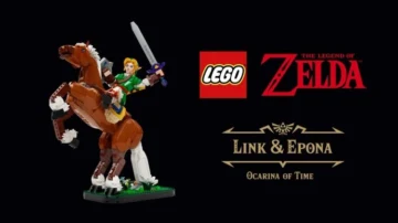 LEGO e Nintendo anunciam um novo conjunto de Zelda Ocarina of Time, com o Link adulto montado na Epona