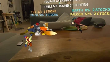 Super Smash Bros. Melee virou um game de realidade virtual, com os personagens lutando em uma mesa de verdade