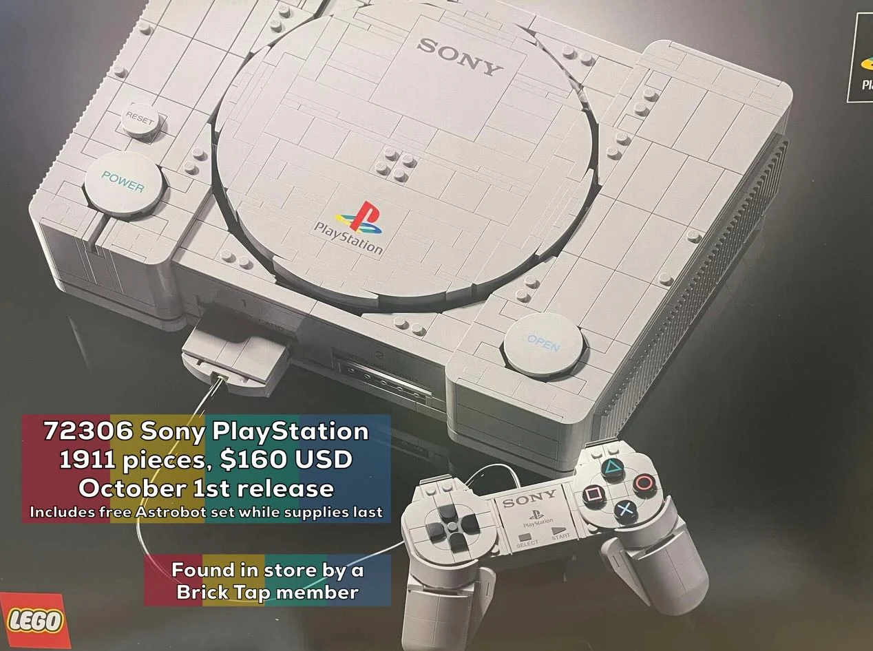 Vazaram fotos do set LEGO do primeiro PlayStation; o kit chega em “versão física” em outubro e não “é uma licença digital” (imagem 2)