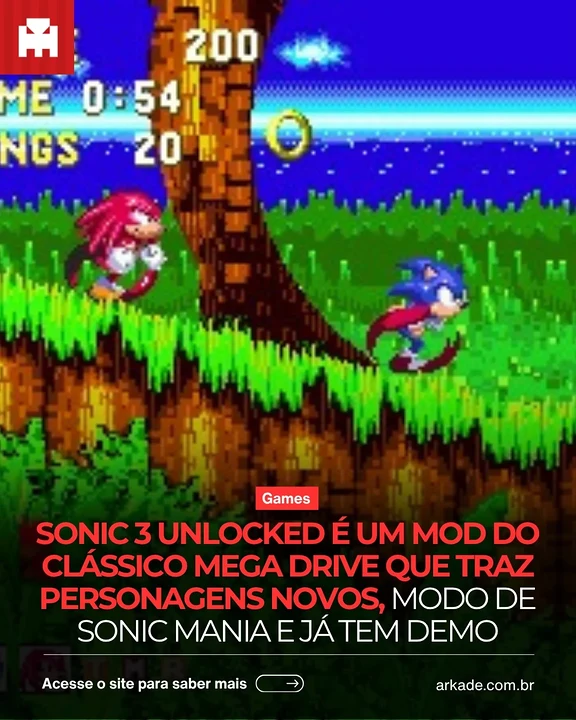 Publicação do Arkade no Instagram