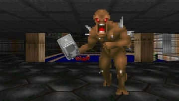 E a nova plataforma a rodar Doom é... um Memory Card com telinha da SuperStation!