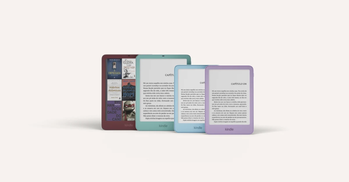 Amazon apresenta uma família Kindle completamente redesenhada