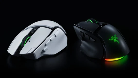 Razer Basilisk V4 Pro chega com 14 botões, roda HyperScroll e 8.000 Hz sem fio