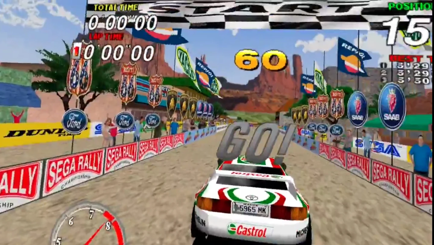 Sega Rally de 1995 ganha versão em 3D estereoscópico para o Meta Quest 3, de graça, e traz interessantes soluções para o arcade