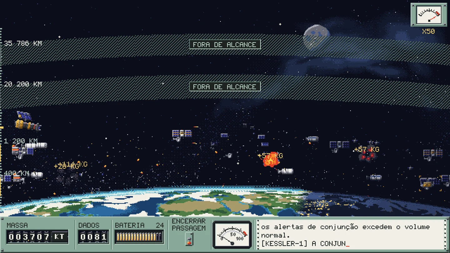 KESSLER: Orbital Incremental ganha demo grátis na Steam e te põe no comando de um satélite militar que transforma a órbita da Terra num ferro-velho