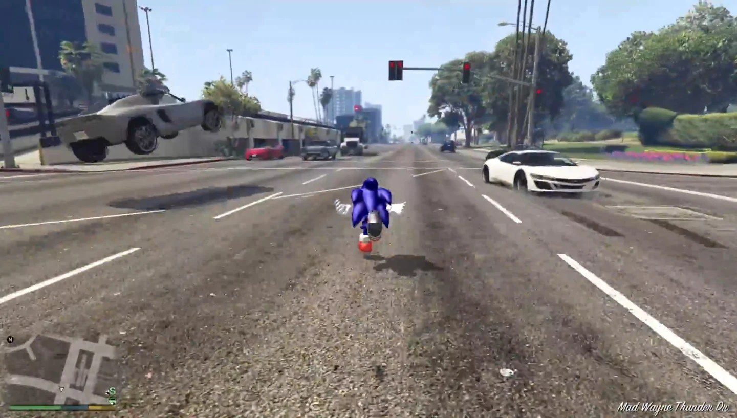 Sonic Adventure dentro de GTA V fica mais divertido do que parece, em mais um mod bem curioso feito pela comunidade