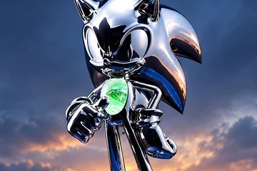 A SEGA vai vender uma figura do Sonic de 35 anos por cerca de US$ 20,8 mil, com DNA sintético dentro de uma Chaos Emerald