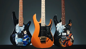 Ibanez anuncia collab com Dragon Ball Z, com direito a guitarras e baixo com inspirações em Goku e Vegeta