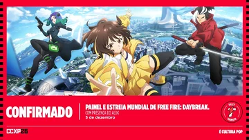 Free Fire: Daybreak terá sua estreia mundial na CCXP26, em dezembro
