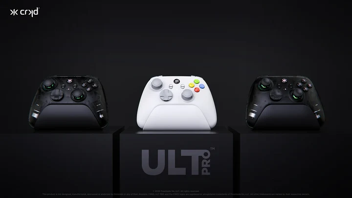 CRKD ULT PRO já está à venda: controle com sticks TMR, 1000Hz e dock para Switch 2 e PC