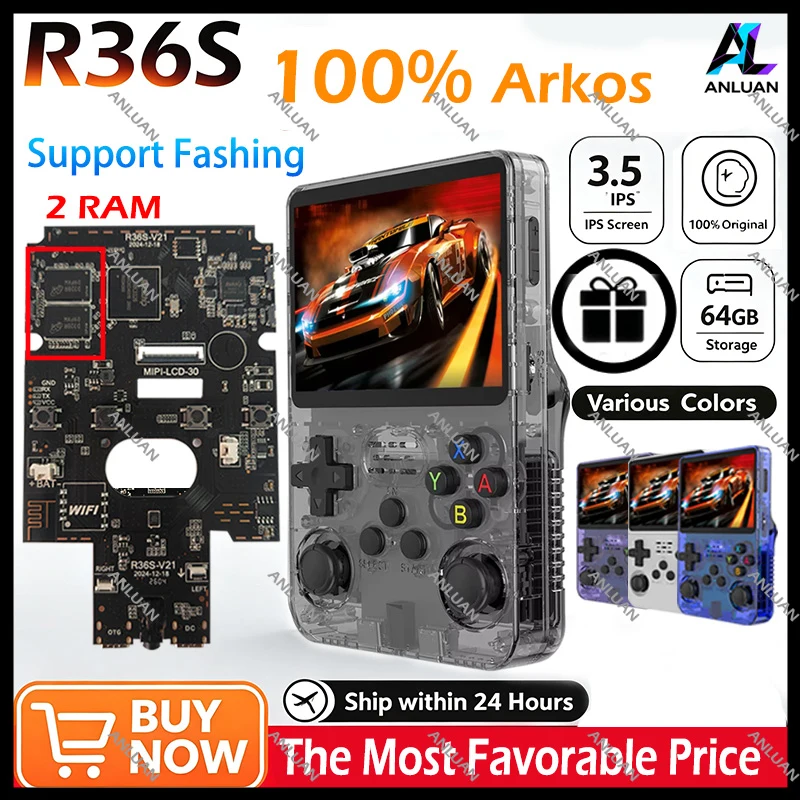 Foto de produto: Console portátil retrô R36S, à venda na AliExpress