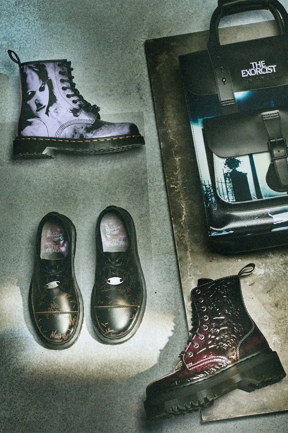 Dr. Martens lança coleção de O Exorcista com sapatos estampados com Regan e frases do filme (imagem 6)