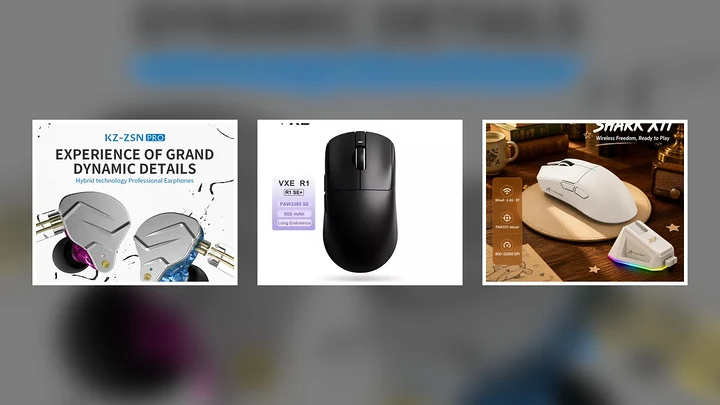 Garimpo Gamer: Fone intra-auricular KZ ZSN Pro, Mouse ATK Dragonfly R1, Mouse Attack Shark X11
