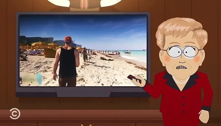 GTA VI aparece em South Park com cena real do jogo, mostrando como usar o cocô de cachorro como “arma”