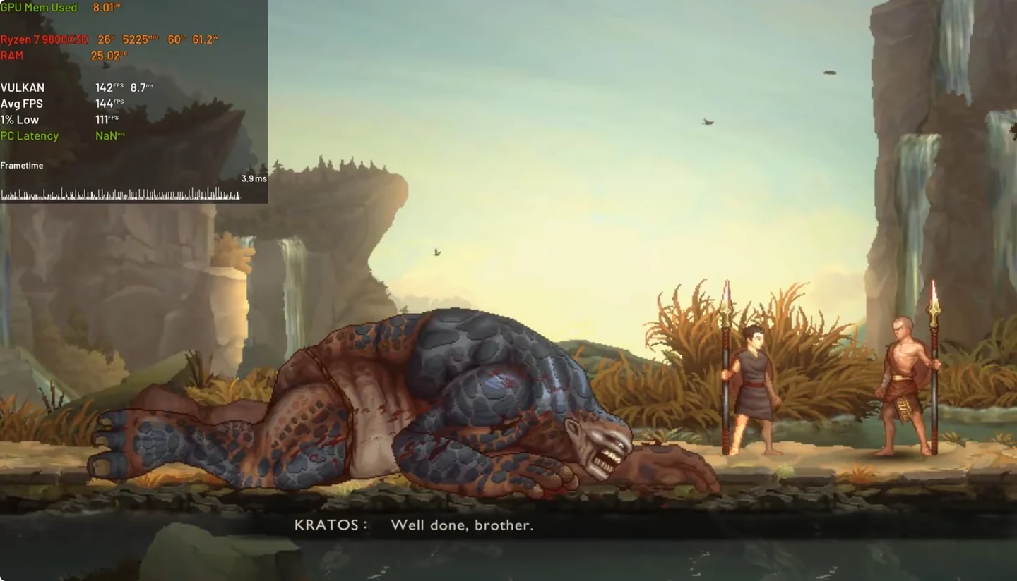 KytyPS5, emulador de PS5, roda God of War: Sons of Sparta no PC com média de 137 fps, embora ainda oscilante