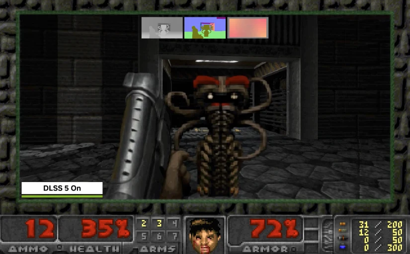 O DOOM de 1993 ganhou uma versão com DLSS 5, mas não com o executável original de MS-DOS