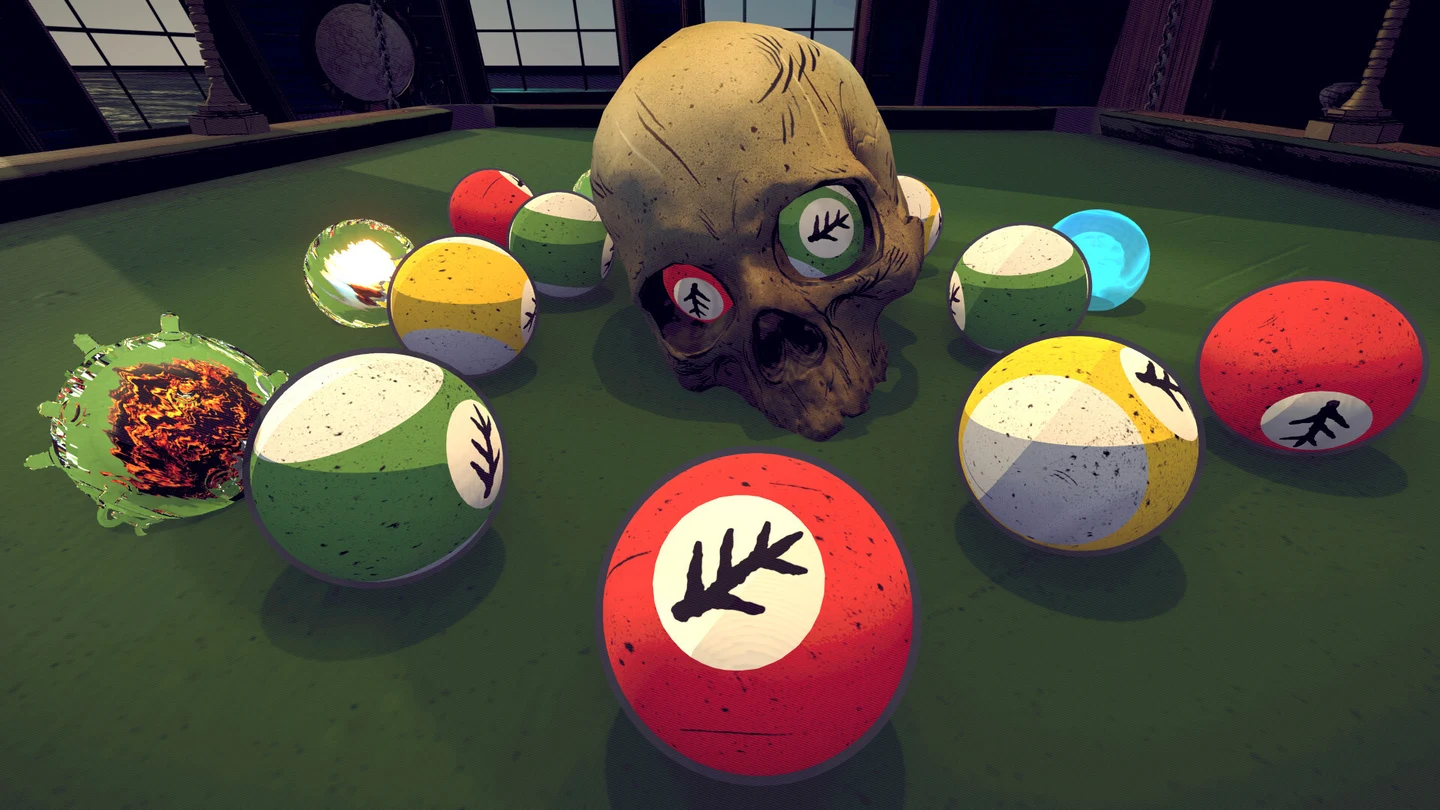 Pool of Madness é um game de sinuca lovecraftiana (sim, isso mesmo) com armas, criaturas obscuras e estrutura roguelite
