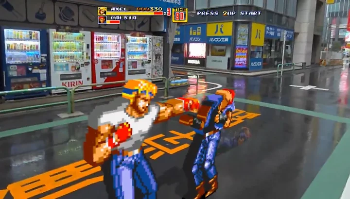 Streets of Rage 2 ganha versão em realidade mista no Meta Quest 3 e agora a pancadaria rola nas ruas de Akihabara