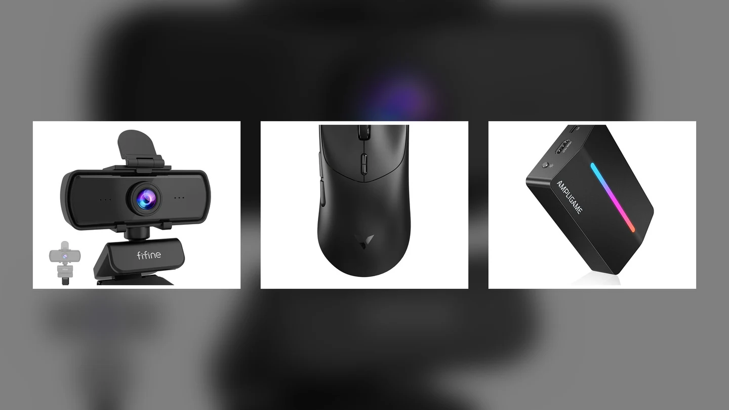 Garimpo Gamer: Webcam FIFINE K420 1440p, Mouse sem fio Rapoo VT7 Max, Placa de captura FIFINE V3 4K