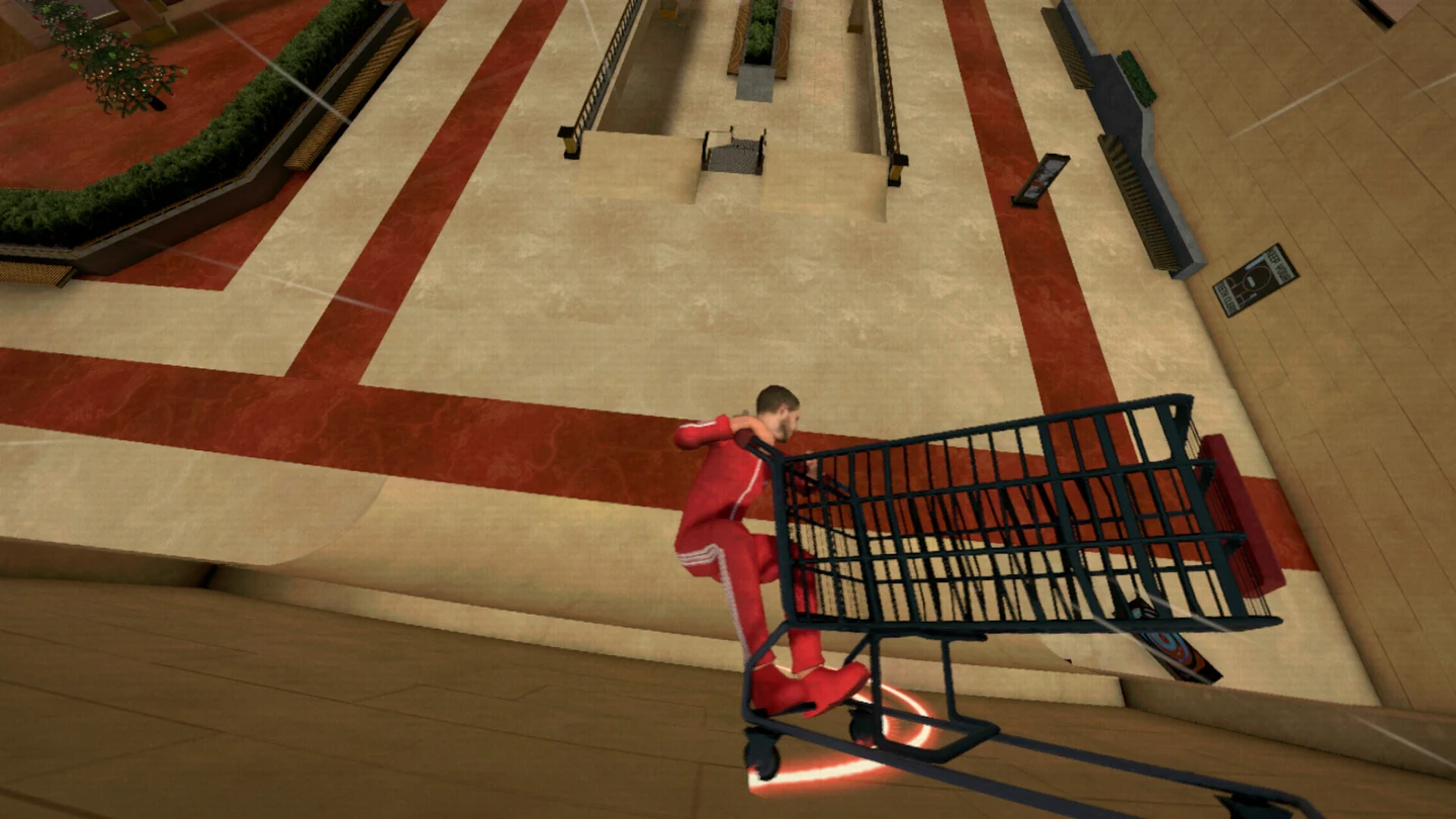 Yule Dads é um jogo no estilo Tony Hawk, mas com pais atrasados disputando os últimos presentes de Natal em um shopping